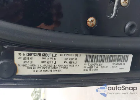 2013 Dodge Challenger Sxt из США, поврежденный, VIN 2C3CDYAG7DH676141